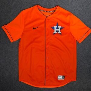 Nike Houston Astros Baseball Jersey Orange Men's LARGE